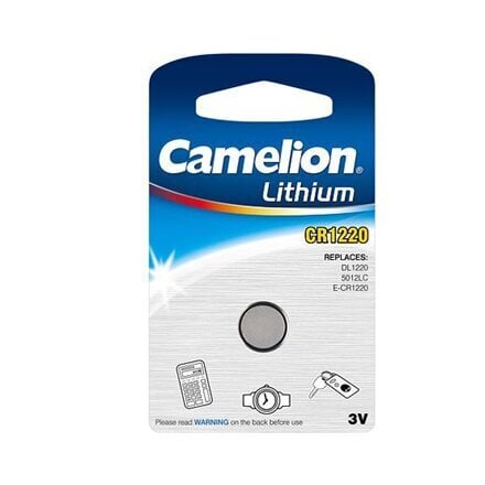 Camelion Lithium Button Celles 3 V, CR1220, 1 gab. cena un informācija | Baterijas | 220.lv