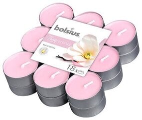 Bolsius tējas sveces True Scents, 18gab., Magnolia cena un informācija | Sveces un svečturi | 220.lv