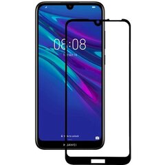 Fusion Full Glue 5D Tempered Glass Aizsargstikls Pilnam Ekrānam Huawei Y6S / Honor 8A Melns cena un informācija | Ekrāna aizsargstikli | 220.lv