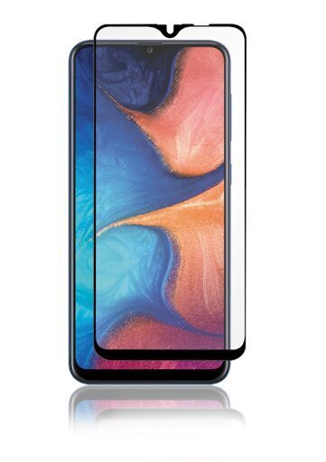 Fusion Full Glue 5D Tempered Glass Aizsargstikls Pilnam Ekrānam Samsung A202 Galaxy A20e Melns cena un informācija | Ekrāna aizsargstikli | 220.lv