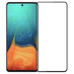 Fusion Full Glue 5D Tempered Glass Aizsargstikls Pilnam Ekrānam Samsung A715 Galaxy A71 Melns cena un informācija | Ekrāna aizsargstikli | 220.lv