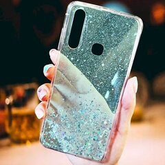 Fusion Glue Glitter Back Case Silikona Aizsargapvalks Priekš Apple iPhone 11 Pro Zaļš cena un informācija | Telefonu vāciņi, maciņi | 220.lv