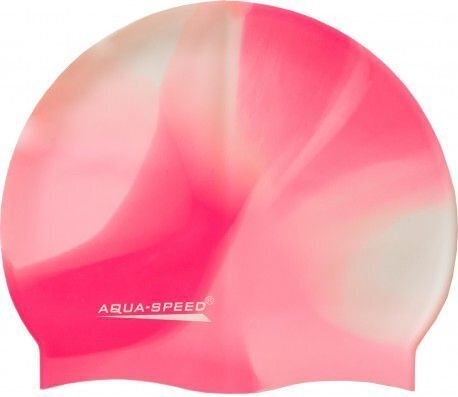 Peldcepure Aqua Speed Bunt, rozā/balta cena un informācija | Peldcepures | 220.lv