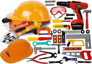 Набор инструментов со шлемом, дрелью и винтами Lean Toys Tools цена и информация | Конструктор автомобилей игрушки для мальчиков | 220.lv