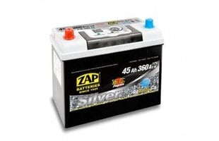 Аккумулятор ZAP Silver Jap (+ -) 45Ah 360A цена и информация | Аккумуляторы | 220.lv