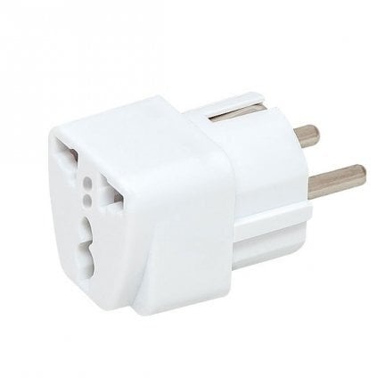 Mocco Travel Adapter USA / UK -> EU (220V), Balts цена и информация | Elektrības slēdži, rozetes | 220.lv