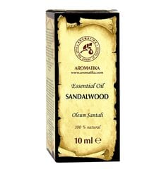 Эфирное масло сандалового дерева Aromatika, 10 мл цена и информация | Эфирные, косметические масла, гидролаты | 220.lv