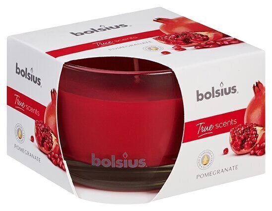 Aromātiska svece Bolsius True Scents Pomegranate cena un informācija | Sveces un svečturi | 220.lv