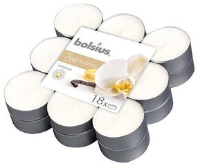 Набор ароматических свечей Bolsius True Scents Vanilla, 18 шт цена и информация | Подсвечники, свечи | 220.lv