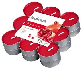 Aromātisko sveču komplekts Bolsius True Scents Pomegranate, 18 gab cena un informācija | Sveces un svečturi | 220.lv