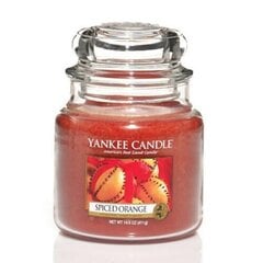 Yankee Candle Original Vidēja Svece Spiced Orange cena un informācija | Sveces un svečturi | 220.lv