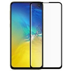 Fusion Full Glue 5D Tempered Glass Aizsargstikls Pilnam Ekrānam Samsung G970 Galaxy S10e Melns cena un informācija | Ekrāna aizsargstikli | 220.lv