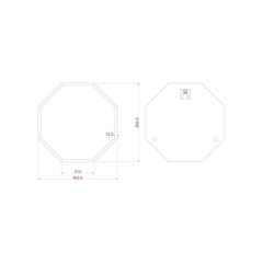 Зеркало Dubiel Vitrum Octagonal, серебро цена и информация | Зеркала | 220.lv