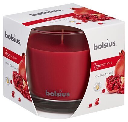 Aromātiska svece Bolsius True Scents Pomegranate cena un informācija | Sveces un svečturi | 220.lv