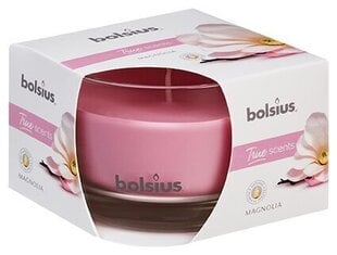 Ароматическая свеча Bolsius True Scents, 6,3x9 см, магнолия цена и информация | Подсвечники, свечи | 220.lv