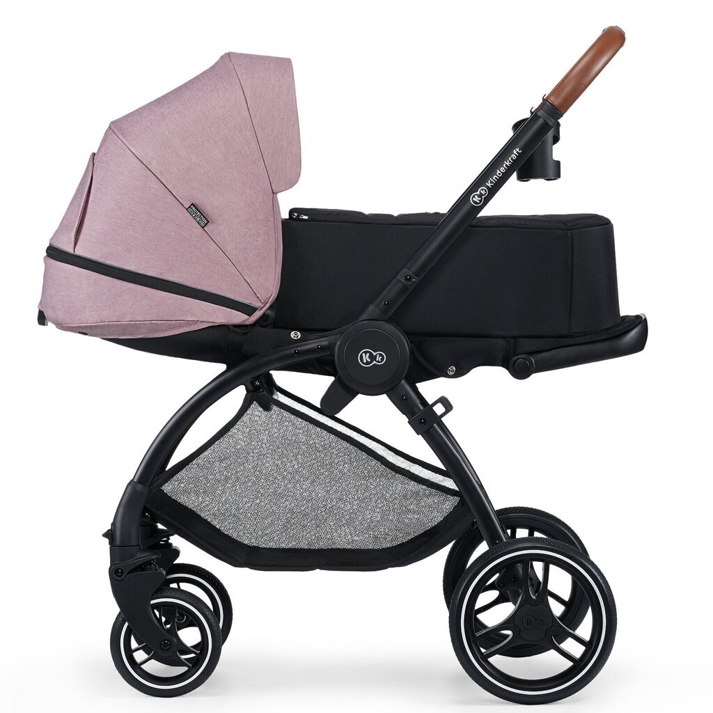 Universālie rati Kinderkraft Evolution Cocoon 2in1, Mauvelous pink cena un informācija | Bērnu rati | 220.lv