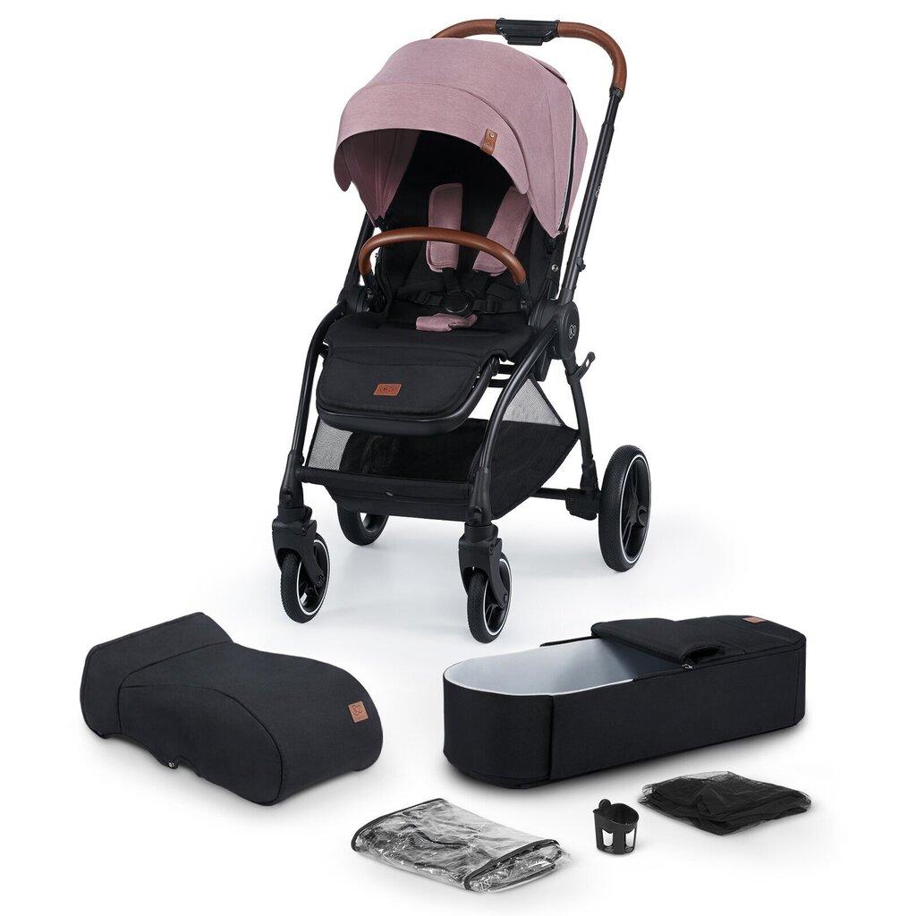 Universālie rati Kinderkraft Evolution Cocoon 2in1, Mauvelous pink cena un informācija | Bērnu rati | 220.lv