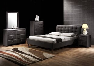 Кровать Halmar Samara 160x200 см, черный цена и информация | Кровати | 220.lv