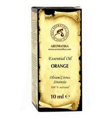 Dabiska Apelsīnu ēteriskā eļļa Aromatika, 10 ml cena un informācija | Ēteriskās eļļas, kosmētiskās eļļas, hidrolāti | 220.lv