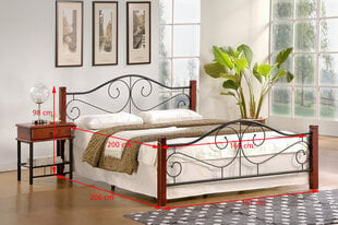 Кровать Halmar Violetta 160x200 см, коричневый/черный цена и информация | Лежаки | 220.lv