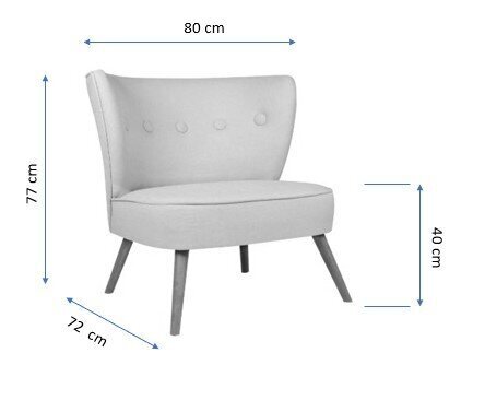 Krēsls Artie Bienville, smilškrāsas цена и информация | Atpūtas krēsli | 220.lv