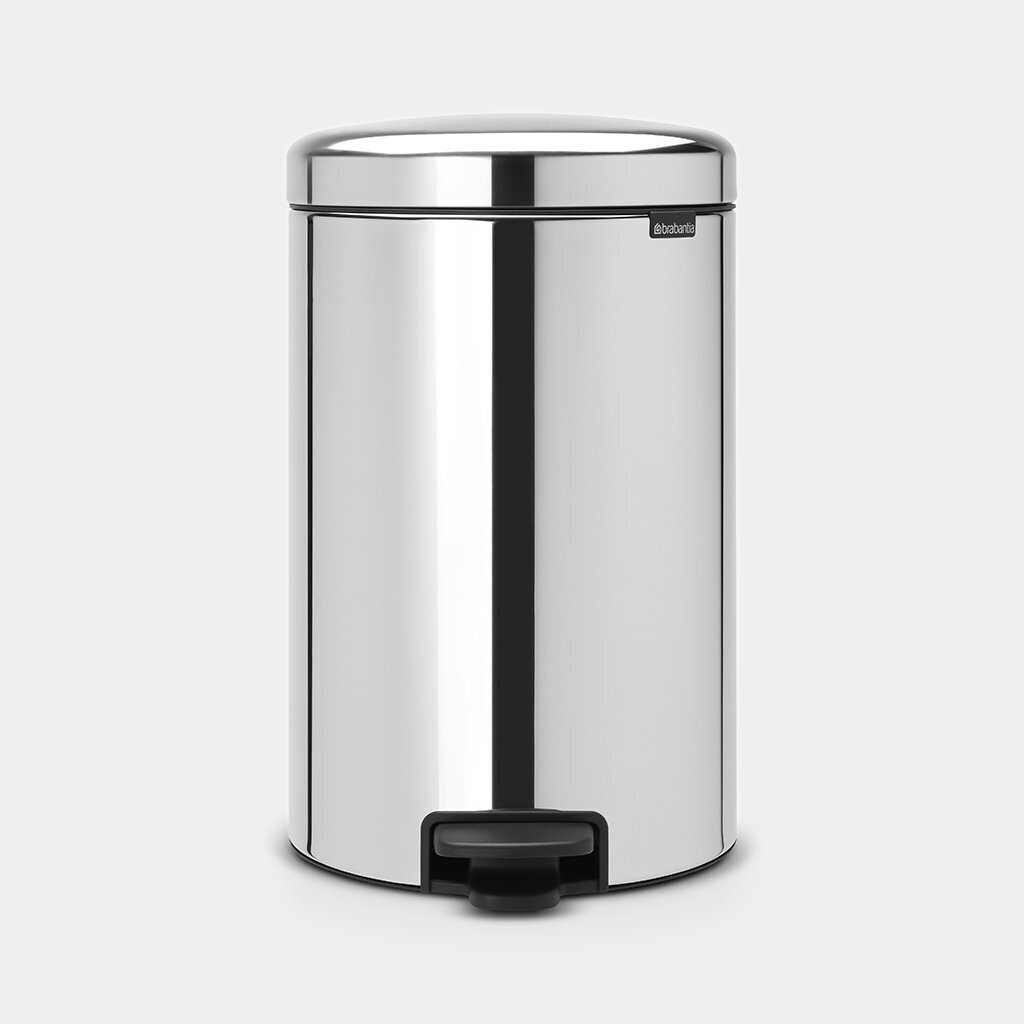 Miskaste ar pedāli, NewIcon, 20l, brilliant steel, Brabantia cena un informācija | Miskastes | 220.lv