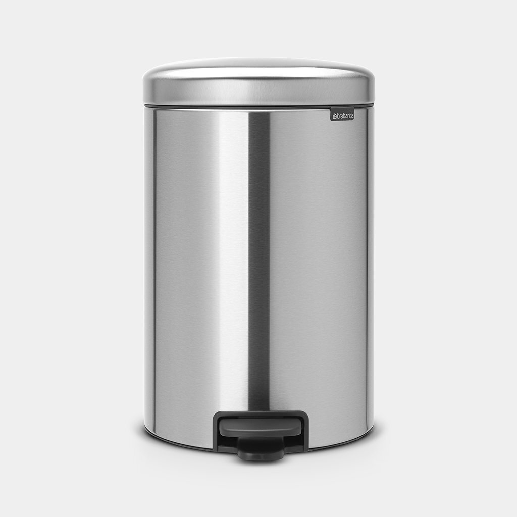 Miskaste ar pedāli, NewIcon, 20l, matēts tērauds FPP, Brabantia цена и информация | Miskastes | 220.lv