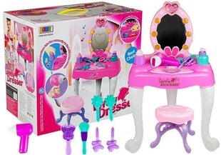 Детский косметический столик со стулом и подсветкой цена и информация | Игрушки для девочек | 220.lv