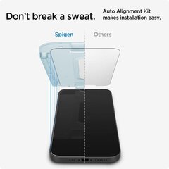 Spigen защитное стекло для Apple iPhone 12 / 12 Pro, черное цена и информация | Защитные пленки для телефонов | 220.lv