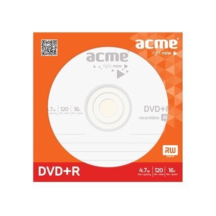 ACME DVD+R 4,7 GB 16X papīra aploksnē цена и информация | Vinila plates, CD, DVD | 220.lv