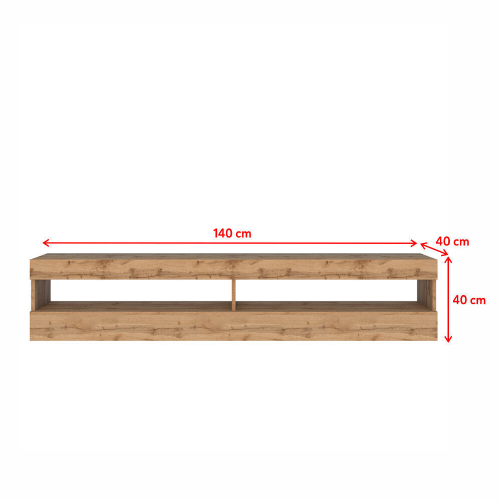 TV galdiņš Selsey Viansola, 140 cm, brūns цена и информация | TV galdiņi | 220.lv