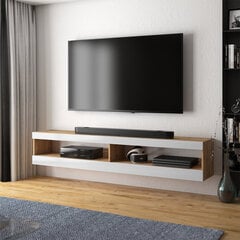 TV galdiņš Selsey Viansola, 140 cm, brūns/balts cena un informācija | TV galdiņi | 220.lv