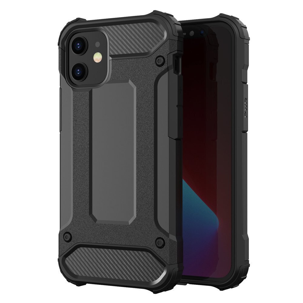 Hybrid Armor maciņš paredzēts Apple iPhone 12 Pro Max, Black цена и информация | Telefonu vāciņi, maciņi | 220.lv