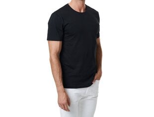 Kokvilnas T-krekls ar kabatu. Melns. cena un informācija | Vīriešu T-krekli | 220.lv