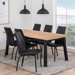 Обеденный стол Selsey Brighton 180, коричневый цена и информация | Selsey Кухонная мебель | 220.lv