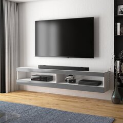 TV galdiņš Selsey Viansola, 140 cm, balts/pelēks cena un informācija | TV galdiņi | 220.lv