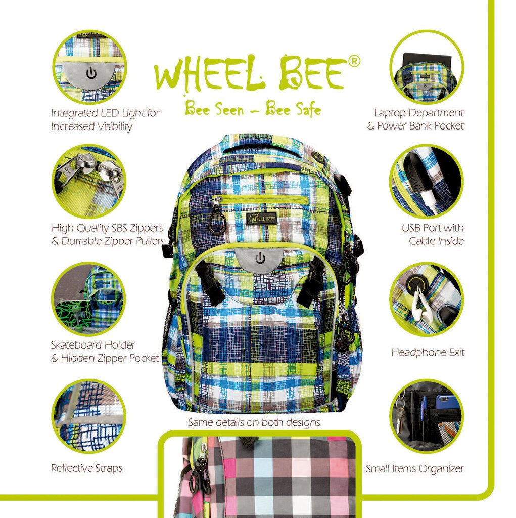 Mugursoma Wheel-Bee Generation Z 30 l, zaļa цена и информация | Sporta somas un mugursomas | 220.lv