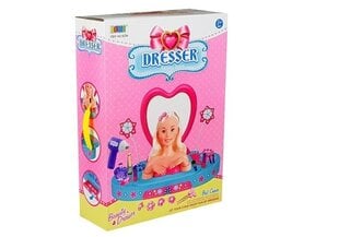 Bērnu skaistumkopšanas galdiņš ar rotaļu lelles galvu ķemmēšanai cena un informācija | Rotaļlietas meitenēm | 220.lv