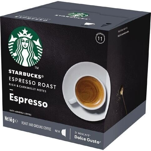 STARBUCKS Espresso Roast by NESCAFÉ DOLCE GUSTO, 12 kaps. cena un informācija | Kafija, kakao | 220.lv