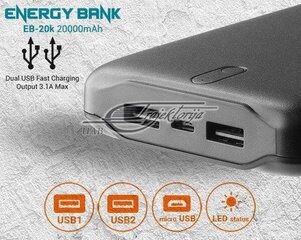 everActive EB-20k цена и информация | Зарядные устройства Power bank | 220.lv