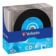 Matricas CD-R AZO Verbatim 700MB Vinyl 1x-52x, 10 gab. cena un informācija | Datortehnikas tīrīšanas līdzekļi | 220.lv