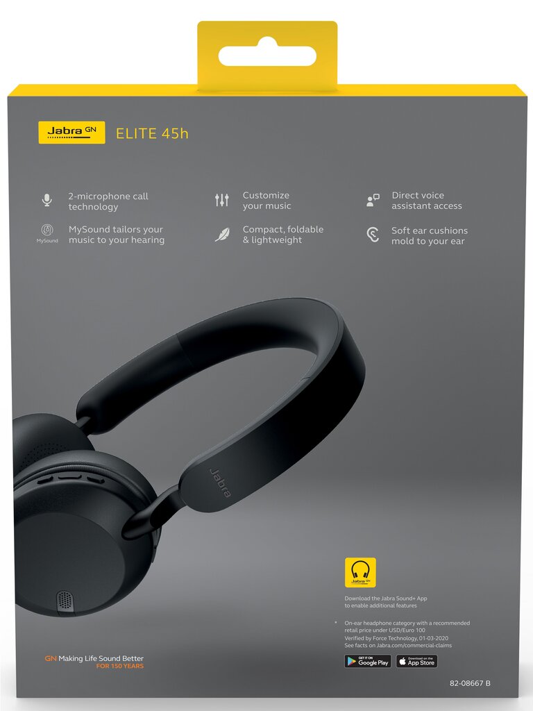 Jabra Elite 45H cena un informācija | Austiņas | 220.lv