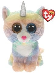 Plīša kaķēns TY Beanie Boos Heather, 23 cm, 36454 cena un informācija | Mīkstās (plīša) rotaļlietas | 220.lv