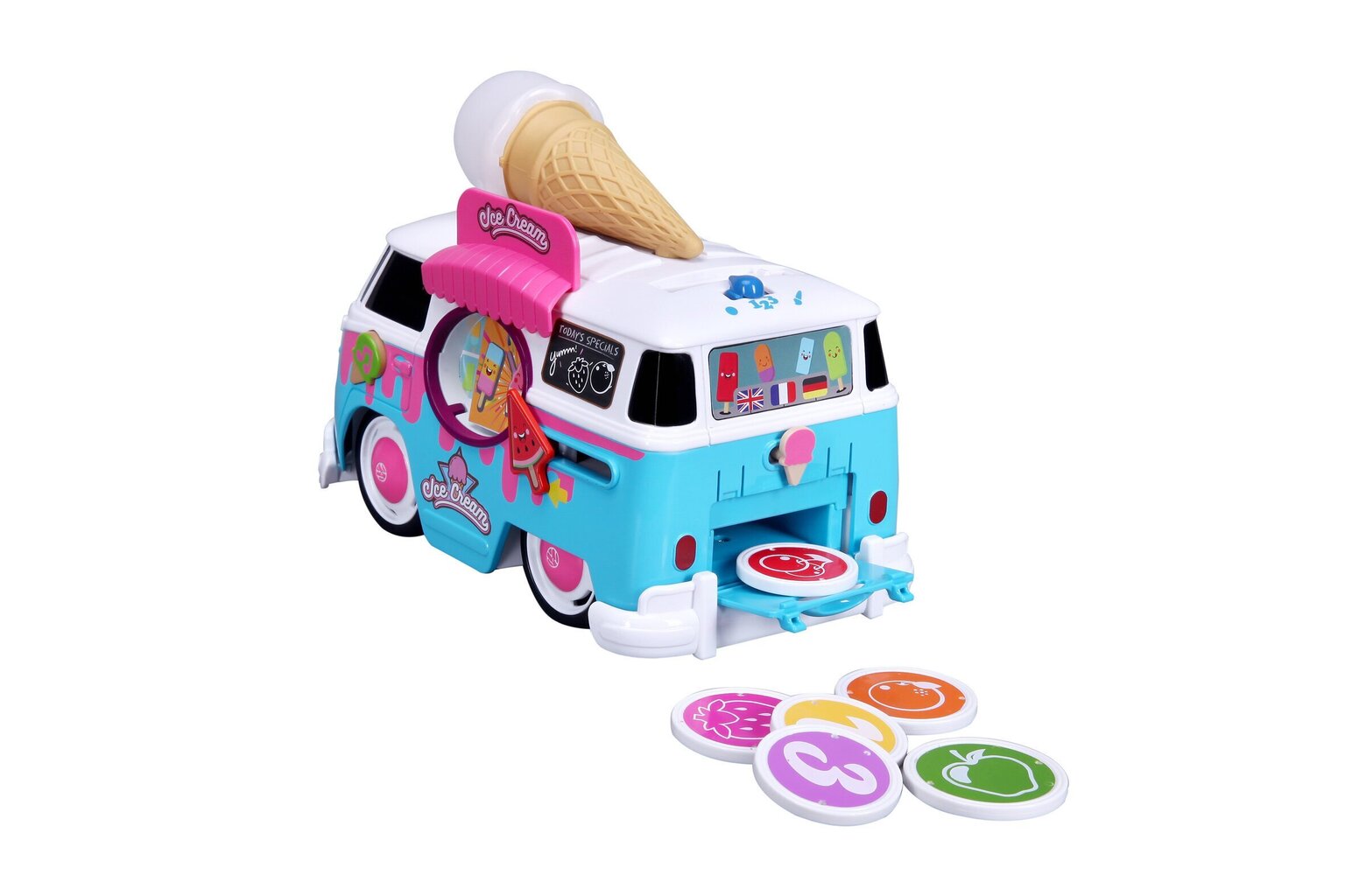 Rotaļlietu saldējuma autobuss Bburago Junior Volkswagen Magic Ice Cream Bus, 16-88610, LT, LV, EE valodas цена и информация | Rotaļlietas zīdaiņiem | 220.lv