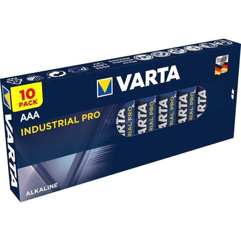 Sārmaini elementi Varta Industrial PRO AAA (10 gab) cena un informācija | Baterijas | 220.lv