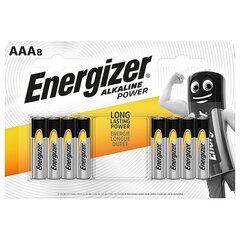 AAA (LR03) Jauda no baterijas, 8gab. cena un informācija | Energizer Mājai un remontam | 220.lv