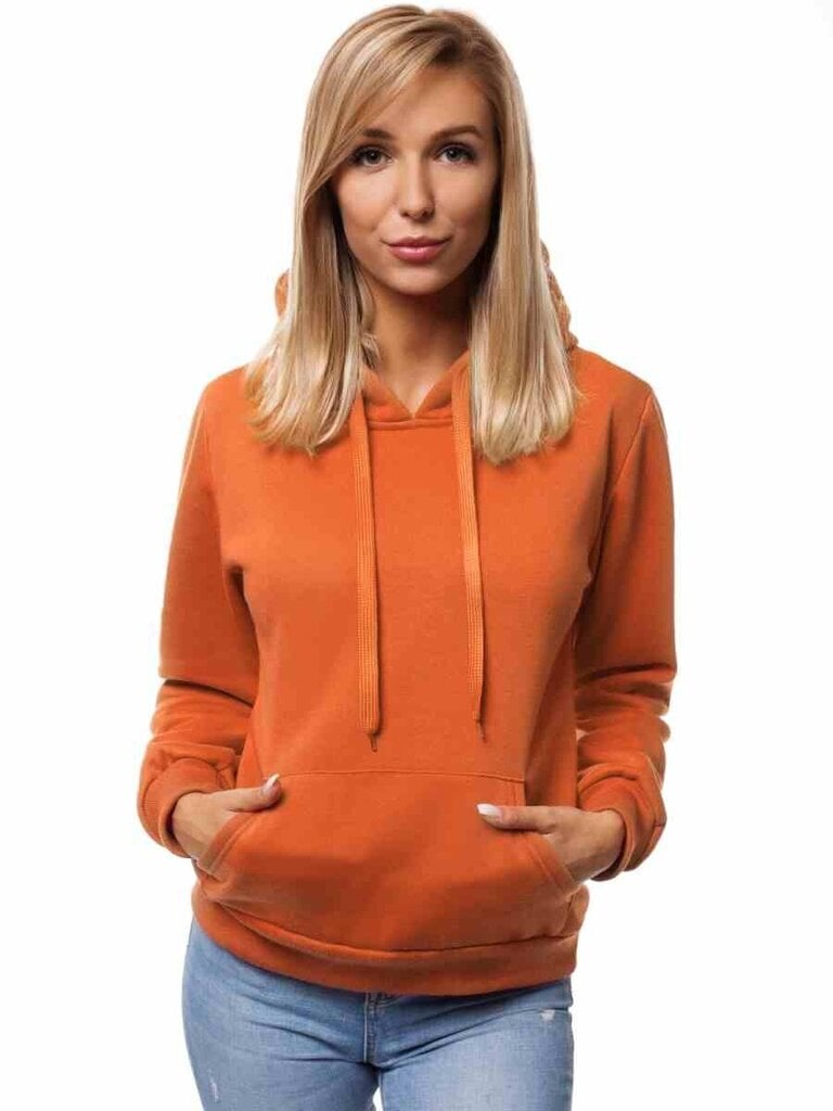 Oranžs sieviešu džemperis ar kapuci "Molin" cena un informācija | Jakas sievietēm | 220.lv