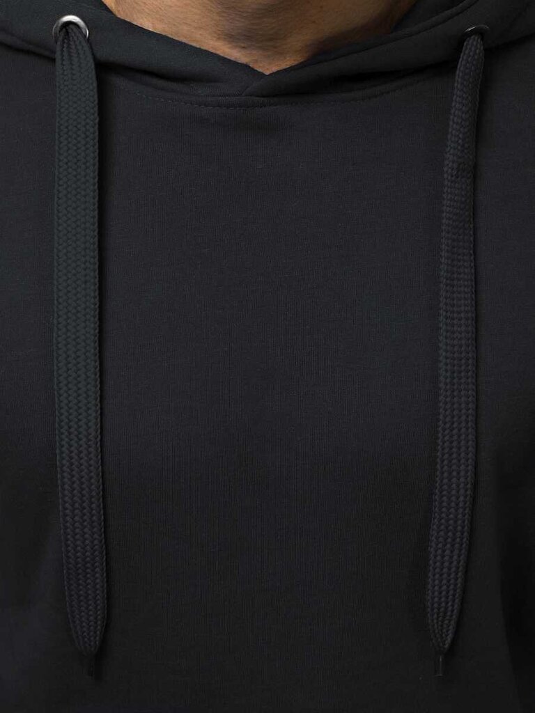 Melns vīriešu džemperis ar kapuci "Buvoli" цена и информация | Vīriešu jakas | 220.lv