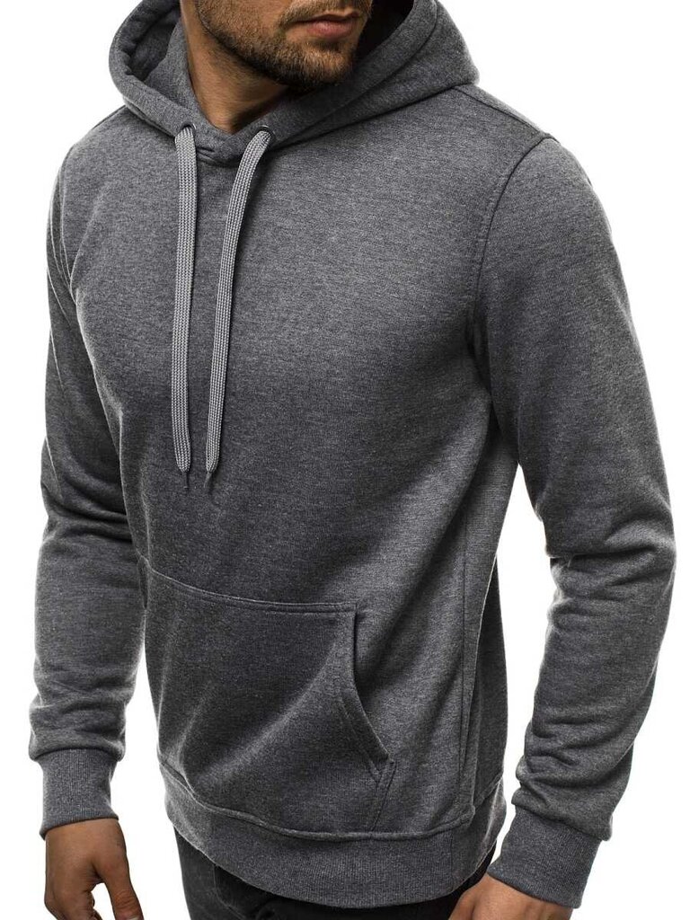 Tumši pelēks vīriešu džemperis ar kapuci "Buvoli" cena un informācija | Vīriešu jakas | 220.lv