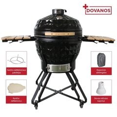 Grils ar piederumiem Zyle Kamado Diamond X Large ZY24KSBLDISET, 62 cm cena un informācija | Zyle Kamado Sports, tūrisms un atpūta | 220.lv